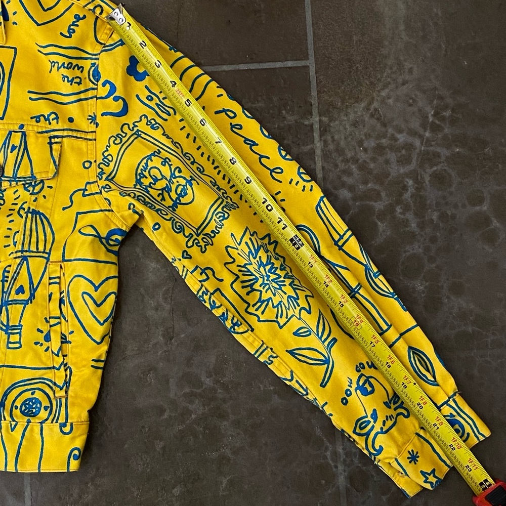 Moschino • Yellow Graffiti Denim Jacket (40) - Picture 13 of 14